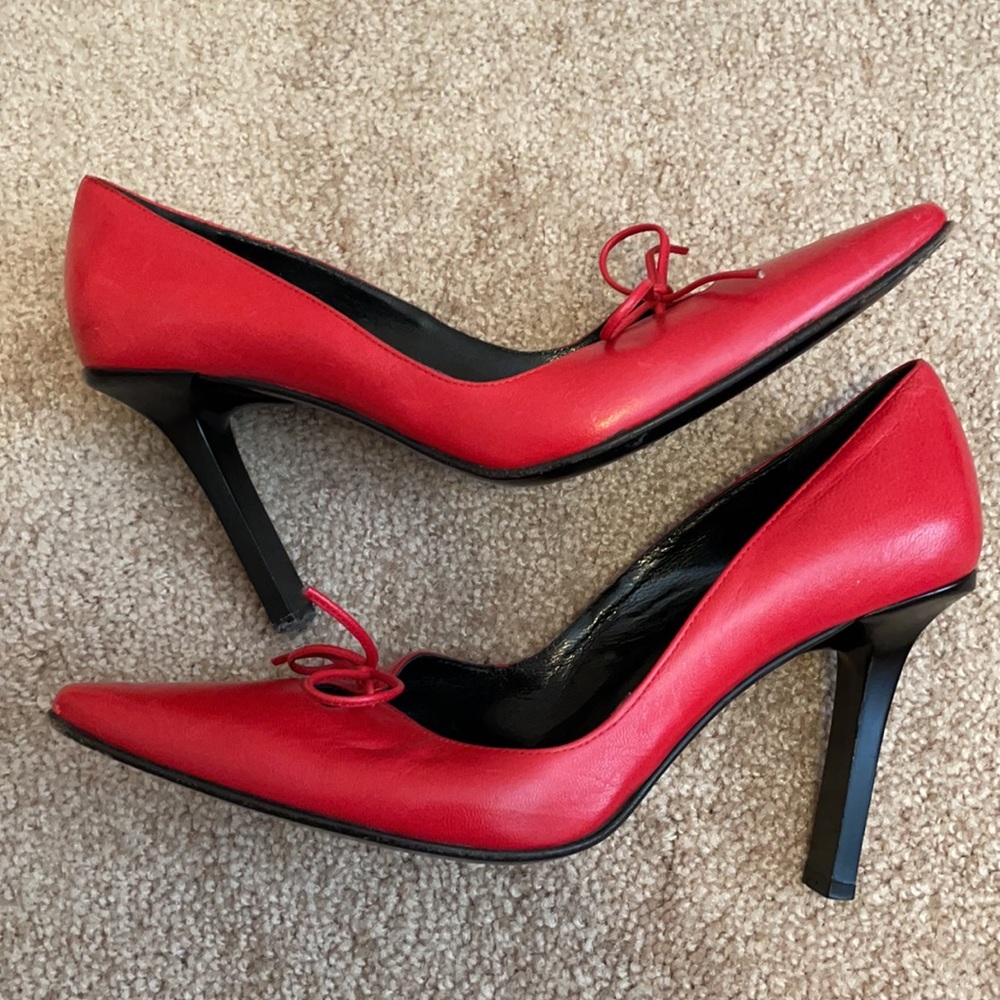 Casadei Red Leather Pumps